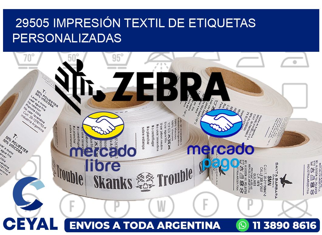 29505 IMPRESIÓN TEXTIL DE ETIQUETAS PERSONALIZADAS