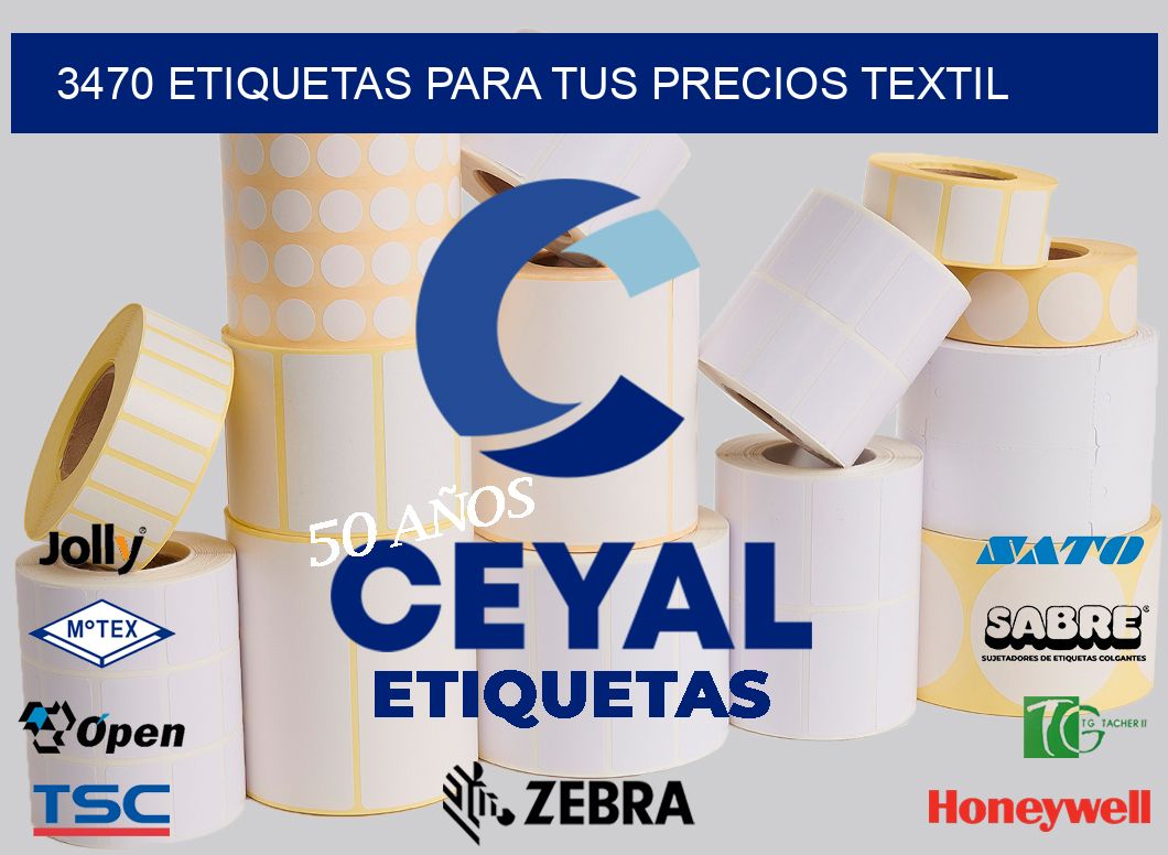 3470 ETIQUETAS PARA TUS PRECIOS TEXTIL