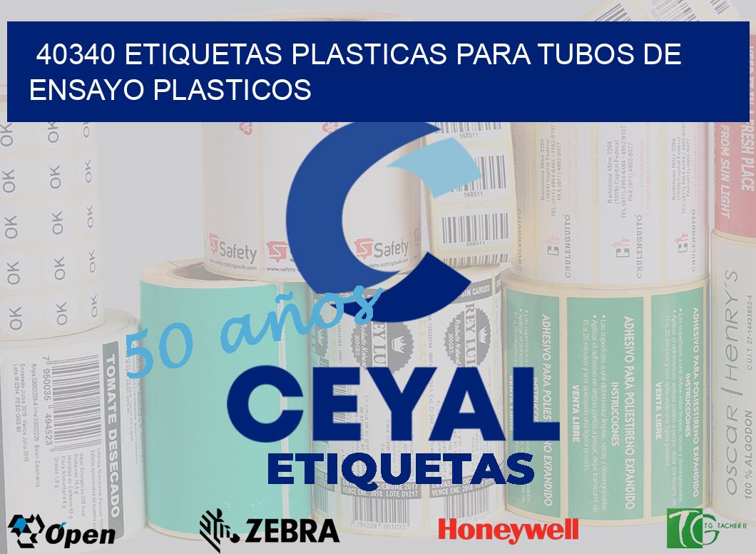 40340 ETIQUETAS PLASTICAS PARA TUBOS DE ENSAYO PLASTICOS