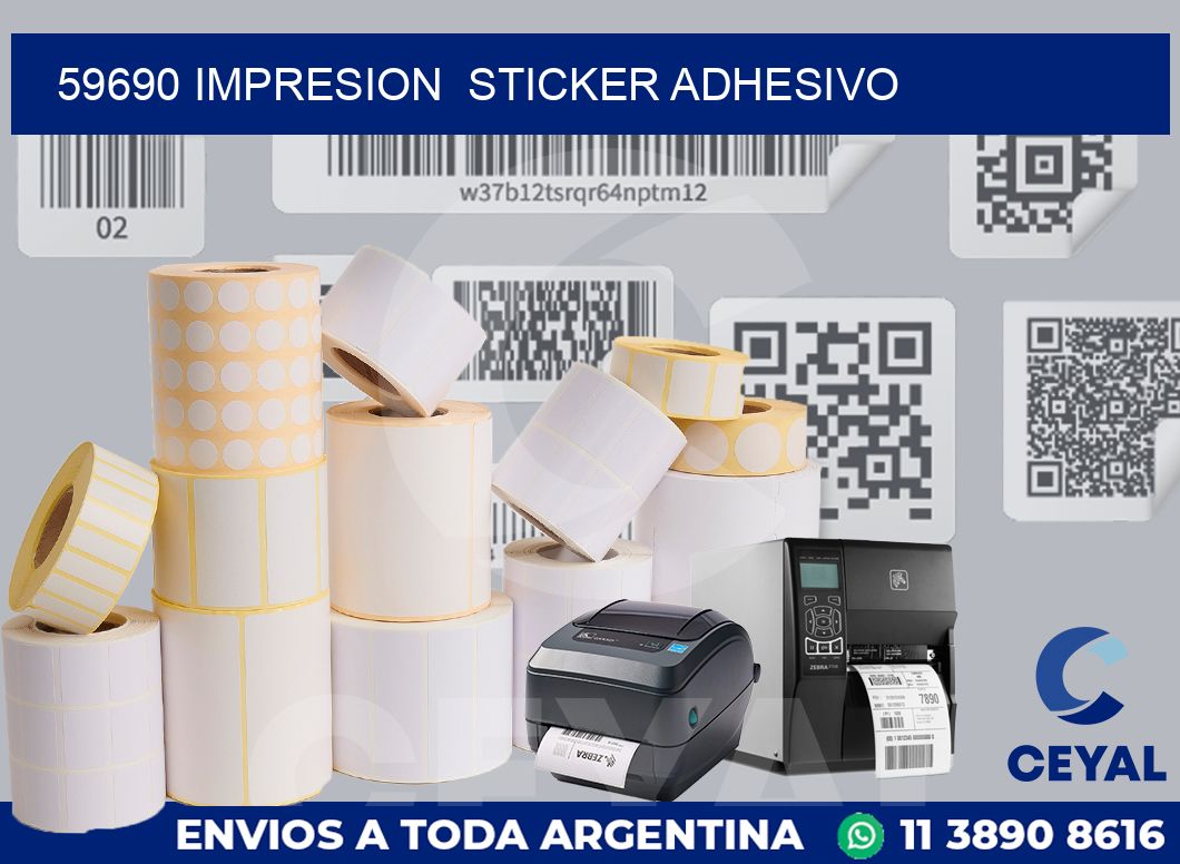 59690 impresion  sticker adhesivo