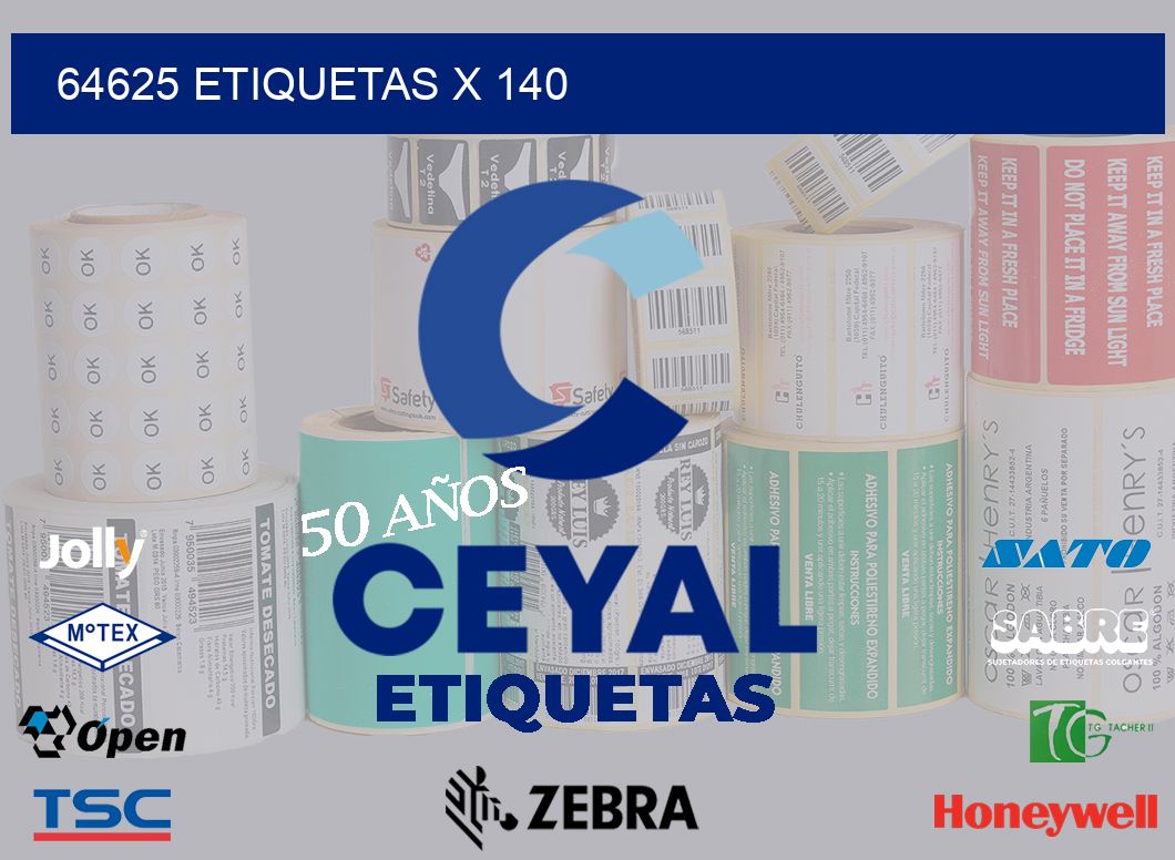 64625 Etiquetas x 140