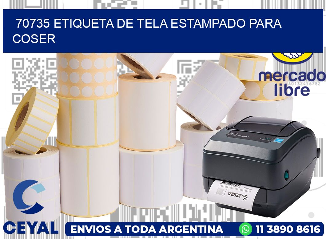 70735 ETIQUETA DE TELA ESTAMPADO PARA COSER