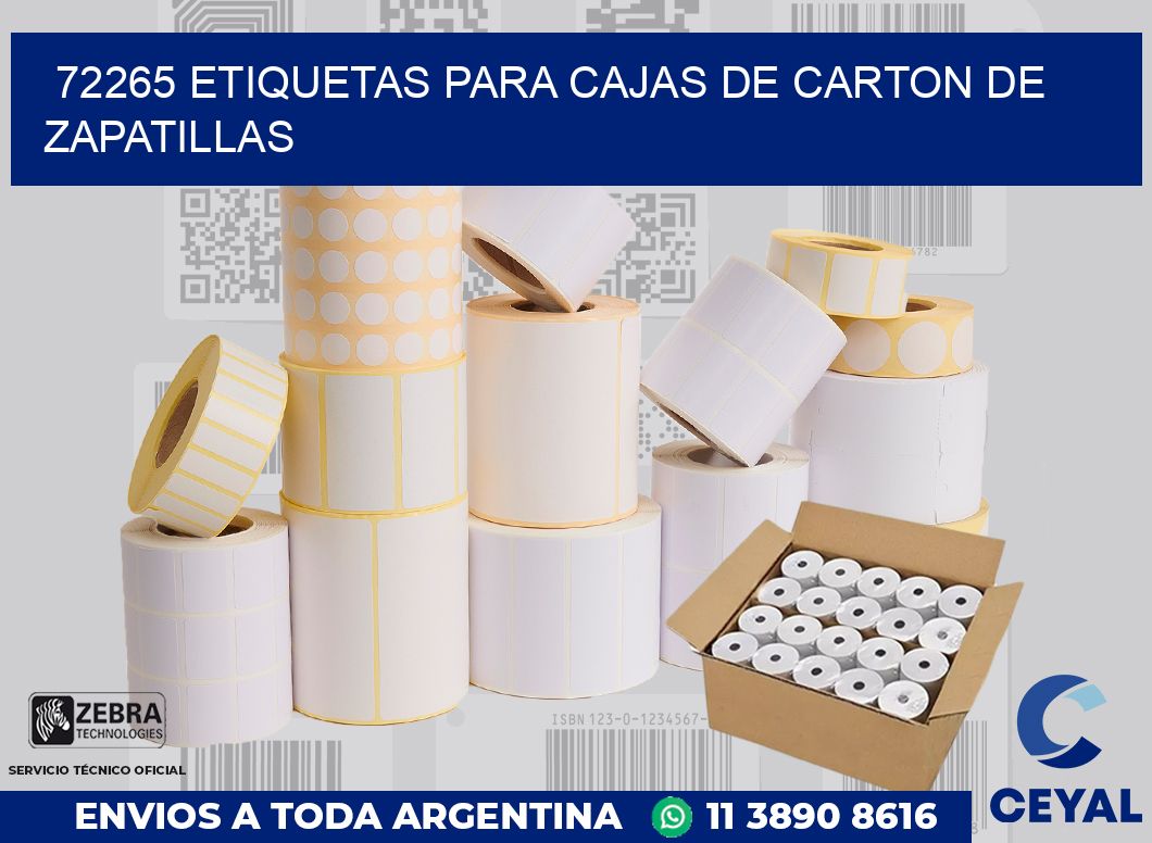 72265 ETIQUETAS PARA CAJAS DE CARTON DE ZAPATILLAS