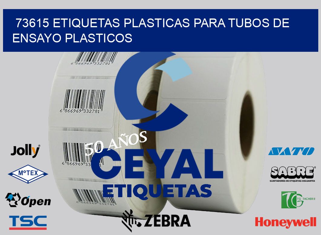 73615 ETIQUETAS PLASTICAS PARA TUBOS DE ENSAYO PLASTICOS