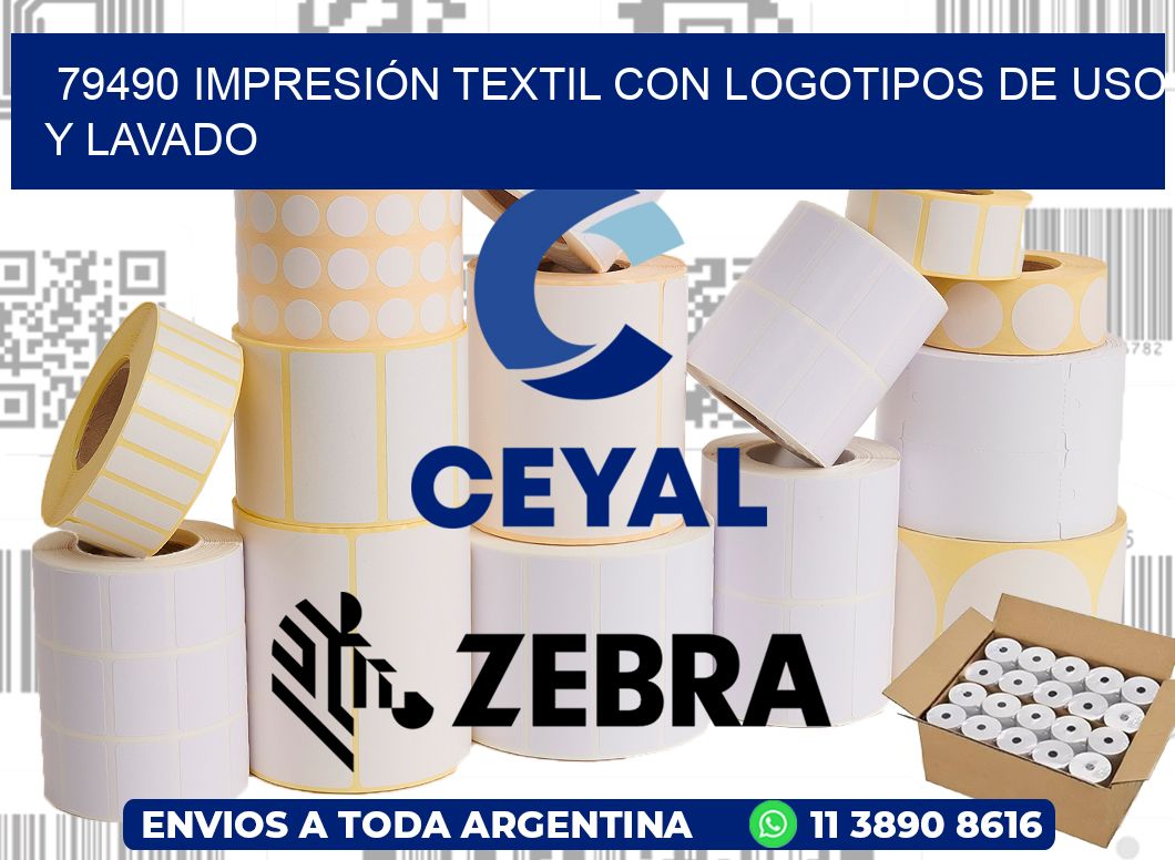 79490 IMPRESIÓN TEXTIL CON LOGOTIPOS DE USO Y LAVADO