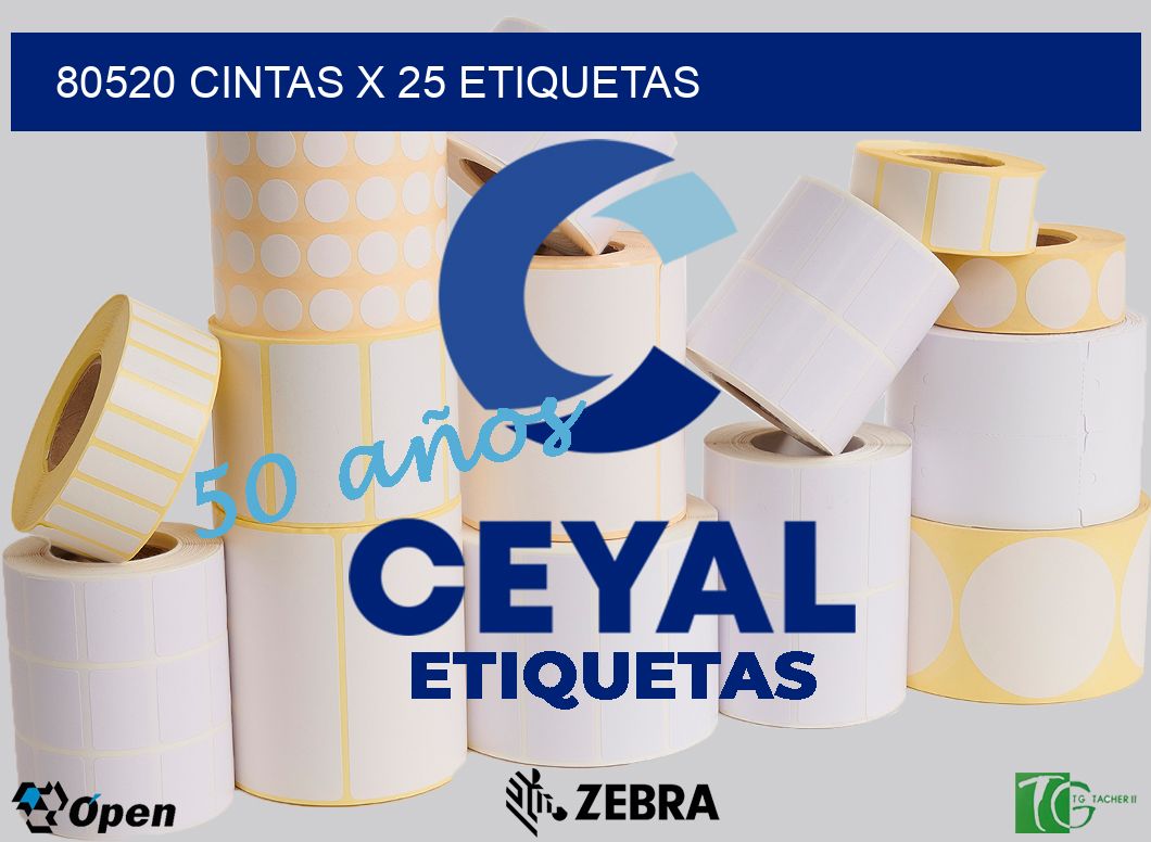 80520 cintas x 25 etiquetas