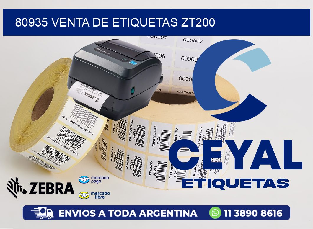 80935 VENTA DE ETIQUETAS ZT200