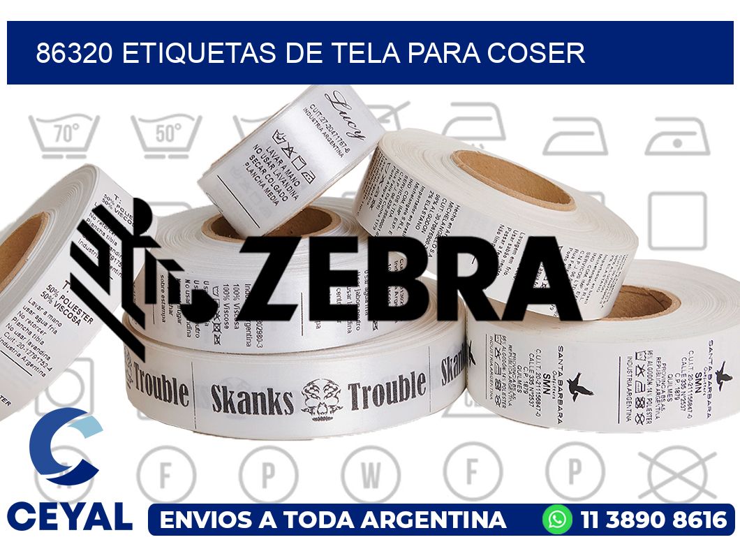 86320 ETIQUETAS DE TELA PARA COSER