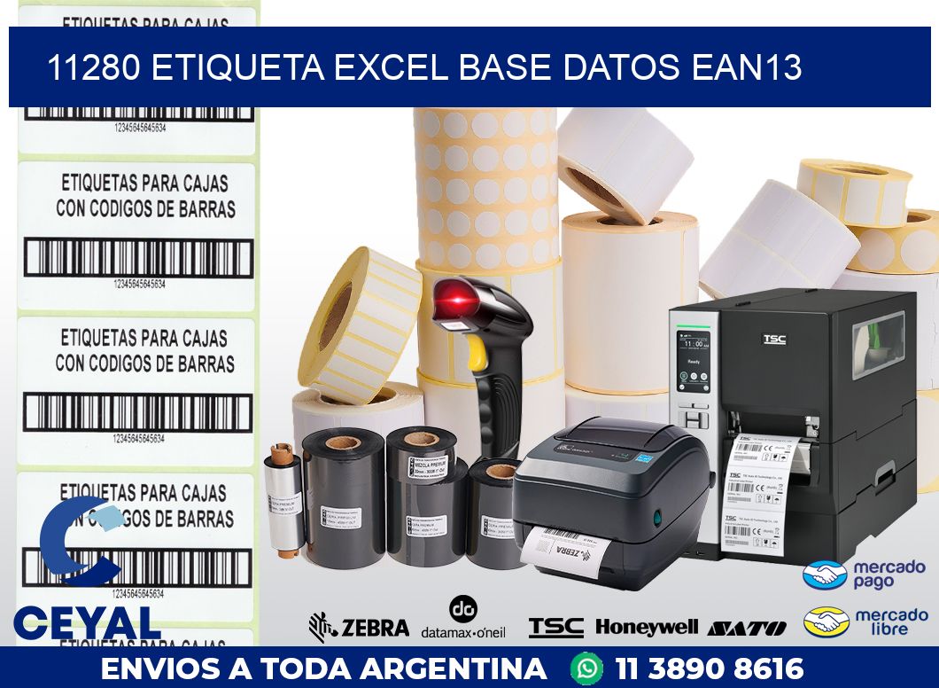 11280 etiqueta excel base datos ean13