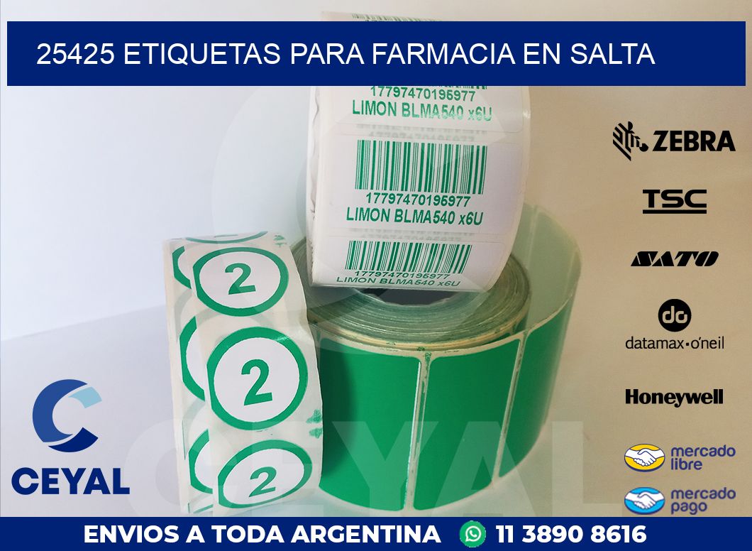 25425 ETIQUETAS PARA FARMACIA EN SALTA