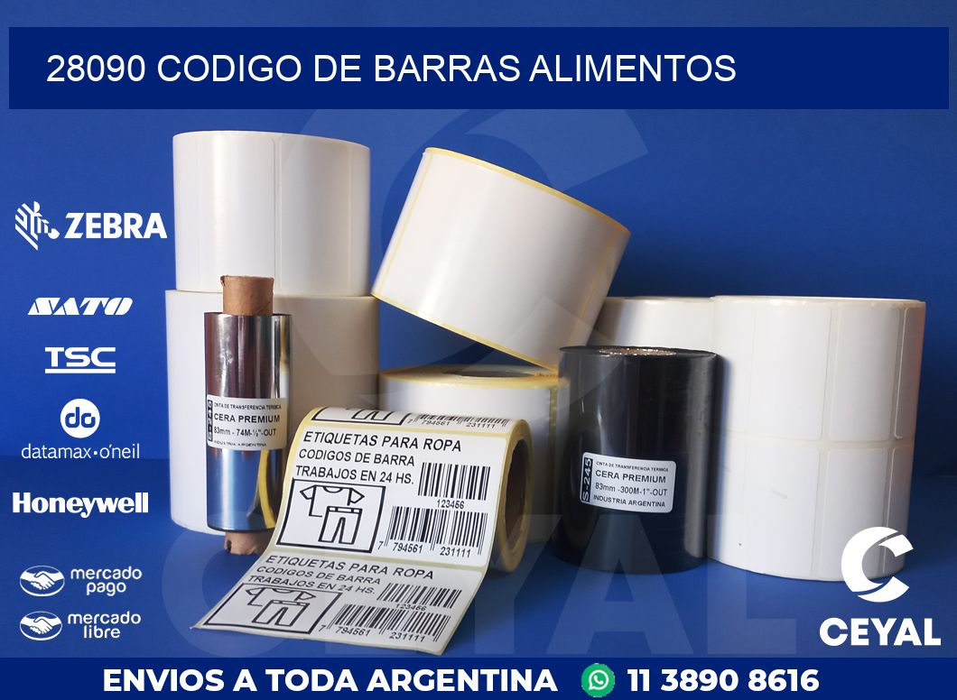 28090 CODIGO DE BARRAS ALIMENTOS