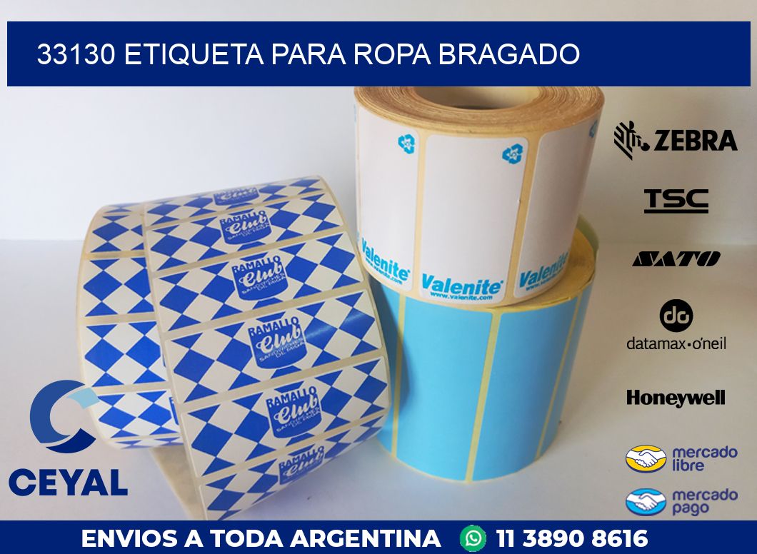 33130 ETIQUETA PARA ROPA BRAGADO