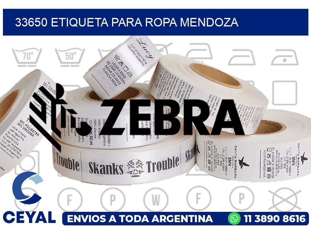 33650 ETIQUETA PARA ROPA MENDOZA