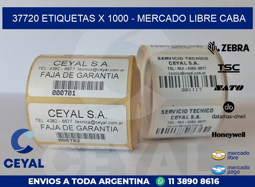 37720 ETIQUETAS X 1000 – MERCADO LIBRE CABA