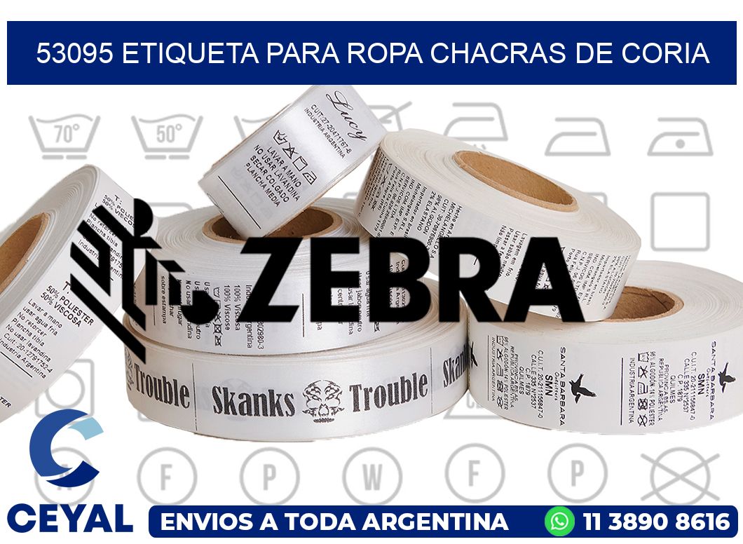 53095 ETIQUETA PARA ROPA CHACRAS DE CORIA