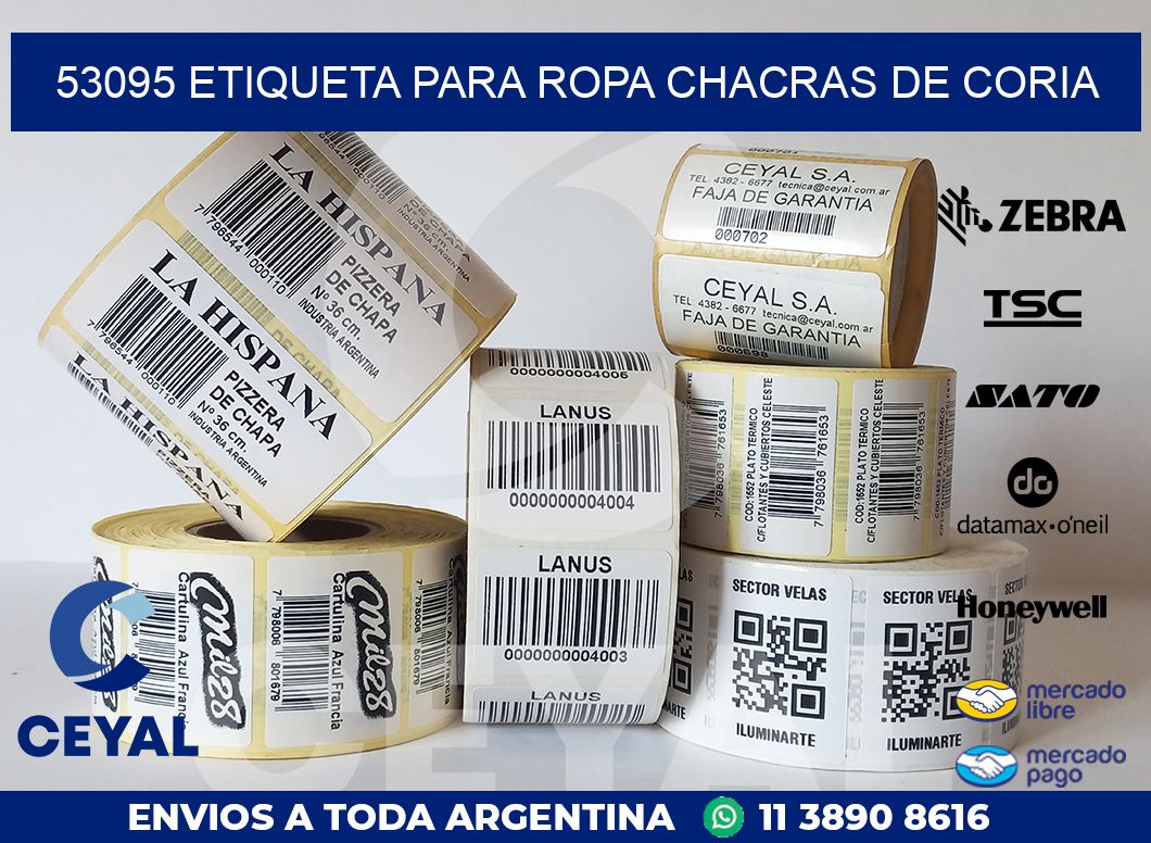 53095 ETIQUETA PARA ROPA CHACRAS DE CORIA