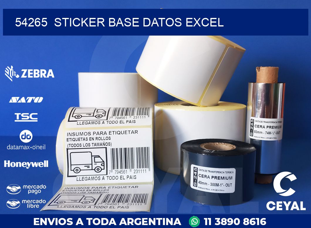 54265  sticker base datos excel