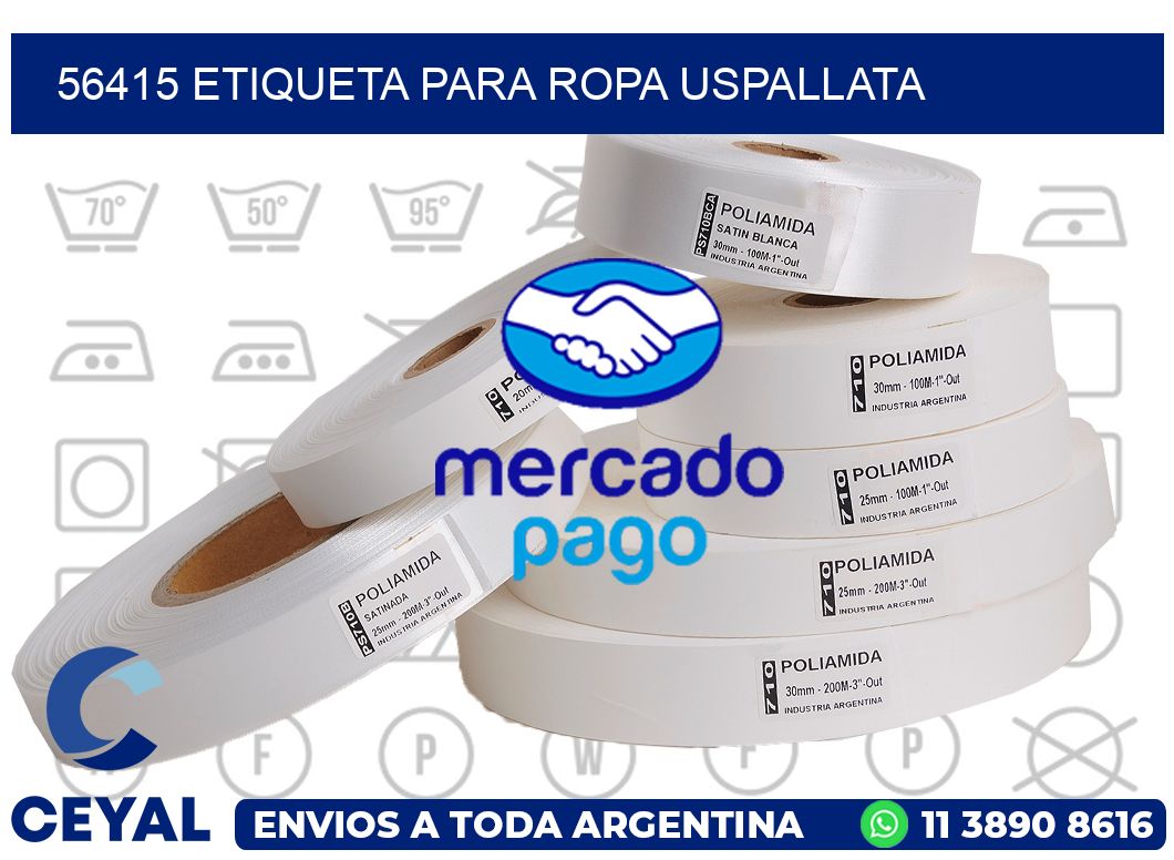 56415 ETIQUETA PARA ROPA USPALLATA