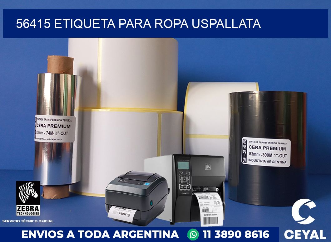 56415 ETIQUETA PARA ROPA USPALLATA