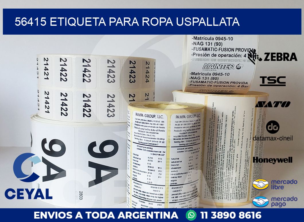 56415 ETIQUETA PARA ROPA USPALLATA