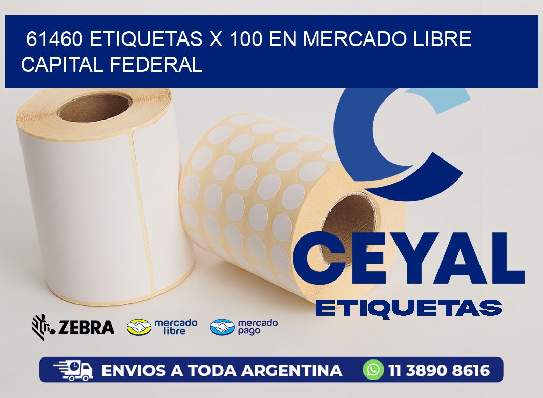 61460 ETIQUETAS X 100 EN MERCADO LIBRE CAPITAL FEDERAL