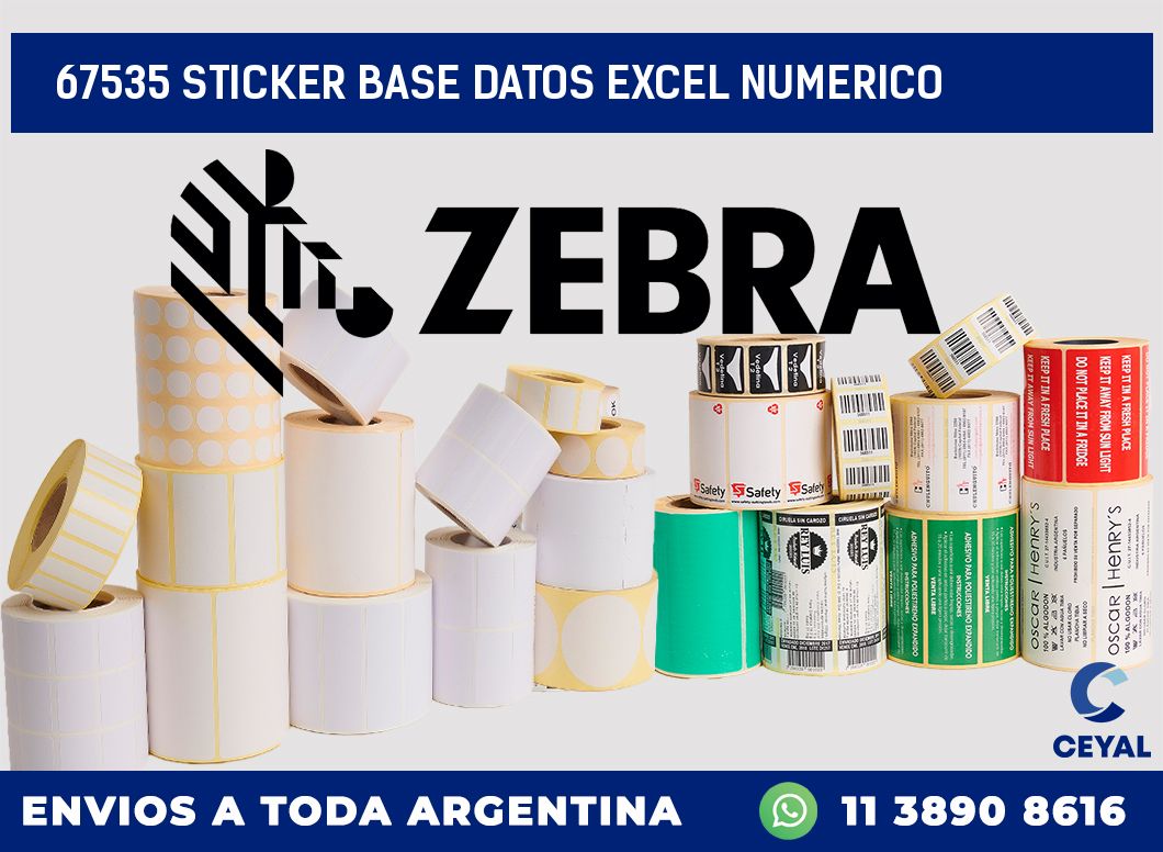 67535 sticker base datos excel numerico