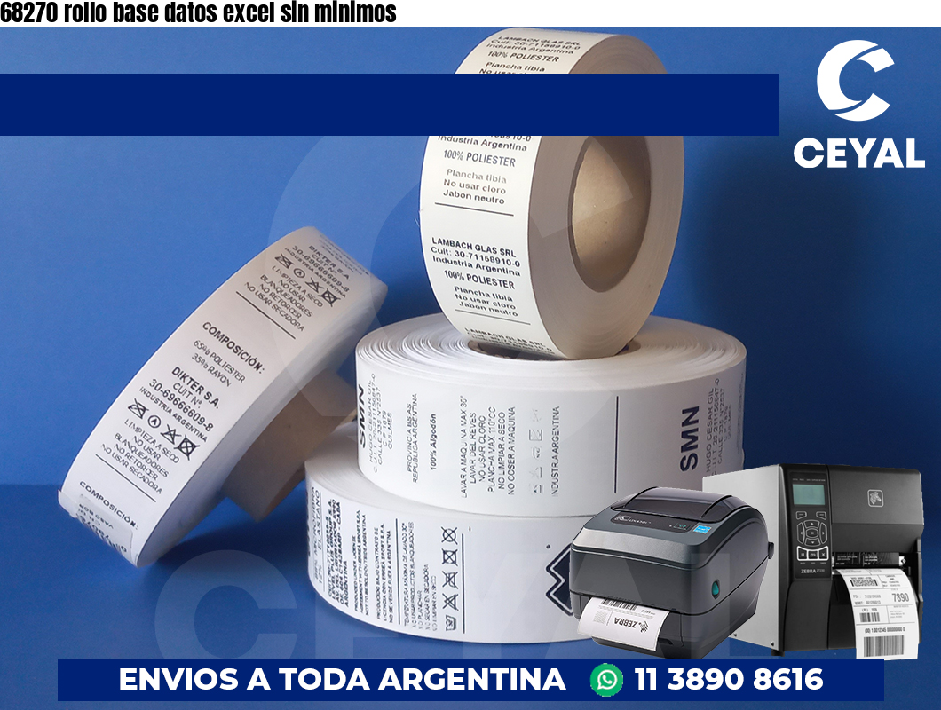 68270 rollo base datos excel sin minimos