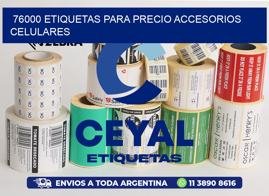 76000 etiquetas para precio accesorios celulares