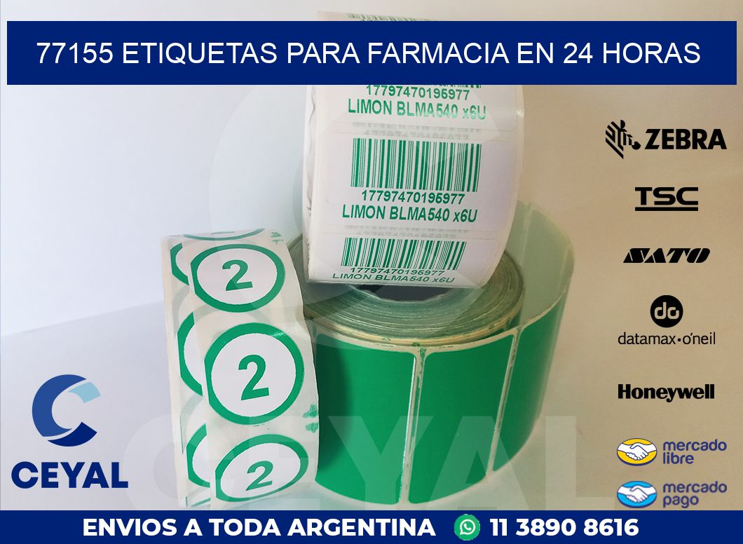 77155 ETIQUETAS PARA FARMACIA EN 24 HORAS