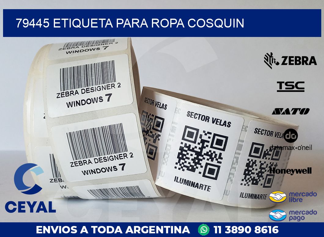 79445 ETIQUETA PARA ROPA COSQUIN