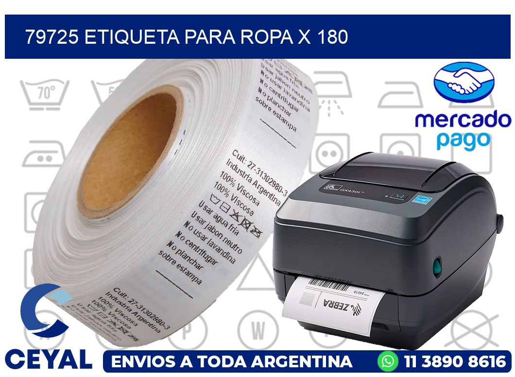 79725 ETIQUETA PARA ROPA X 180