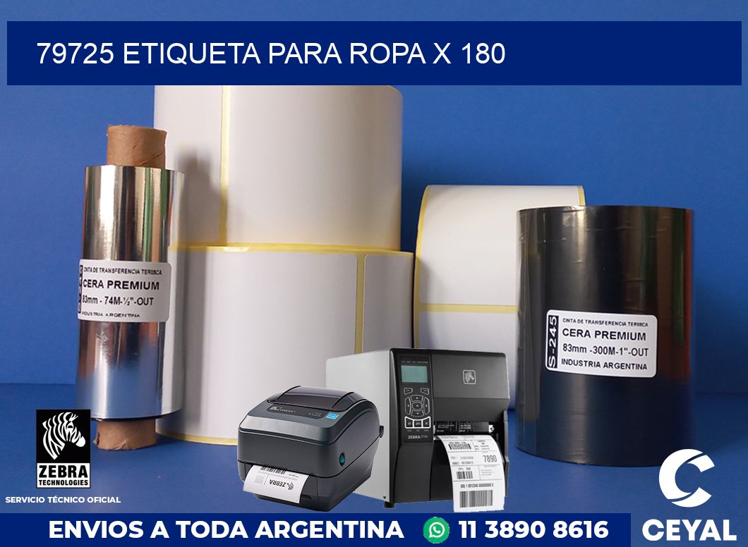 79725 ETIQUETA PARA ROPA X 180