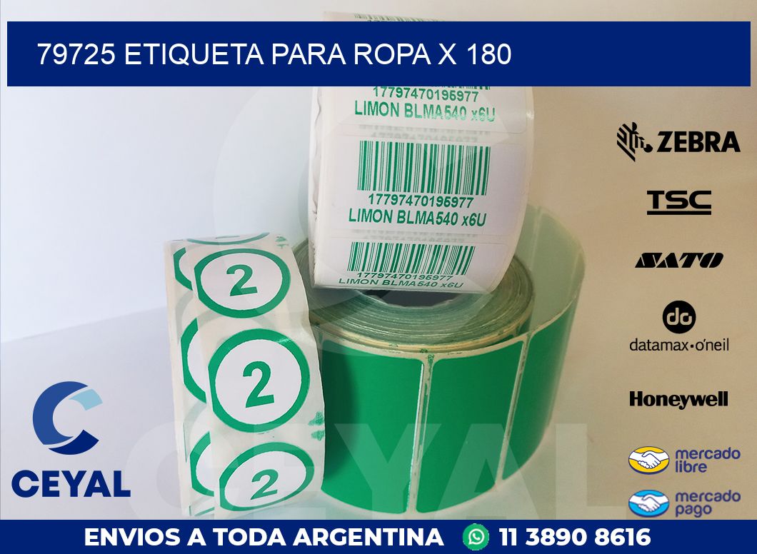 79725 ETIQUETA PARA ROPA X 180