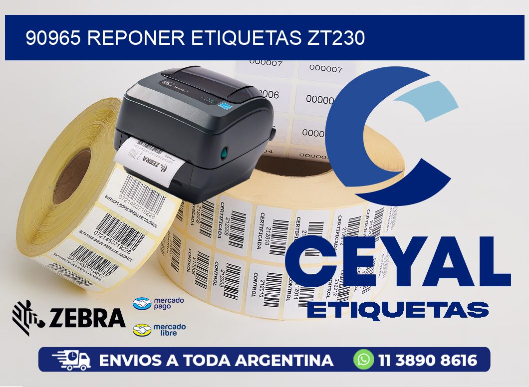 90965 REPONER ETIQUETAS ZT230