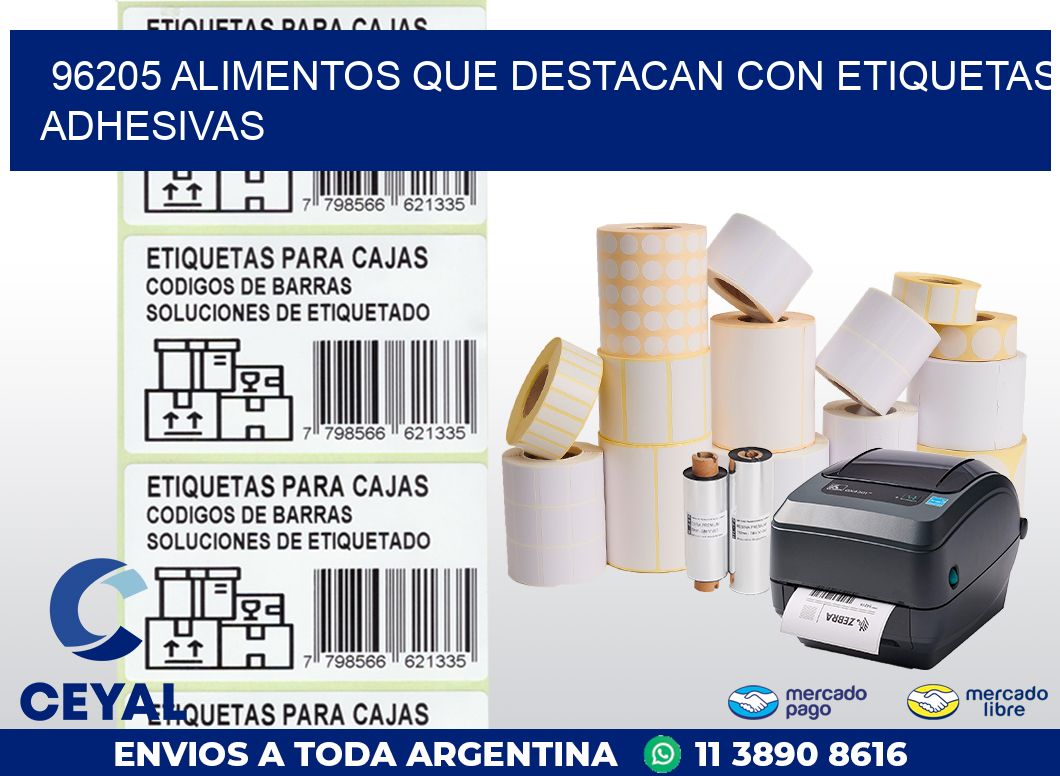 96205 ALIMENTOS QUE DESTACAN CON ETIQUETAS ADHESIVAS