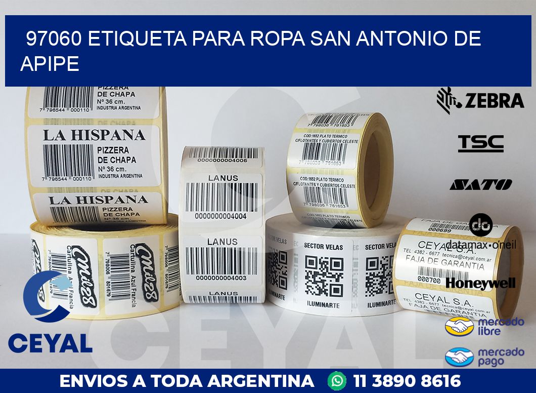 97060 ETIQUETA PARA ROPA SAN ANTONIO DE APIPE