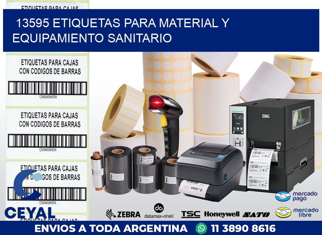 13595 ETIQUETAS PARA MATERIAL Y EQUIPAMIENTO SANITARIO