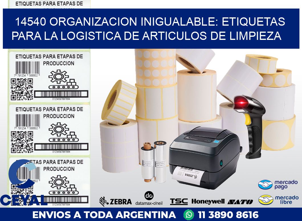 14540 ORGANIZACION INIGUALABLE: ETIQUETAS PARA LA LOGISTICA DE ARTICULOS DE LIMPIEZA