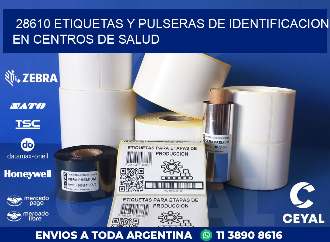 28610 ETIQUETAS Y PULSERAS DE IDENTIFICACION EN CENTROS DE SALUD