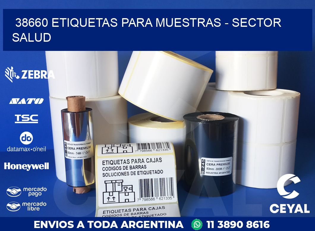 38660 ETIQUETAS PARA MUESTRAS – SECTOR SALUD