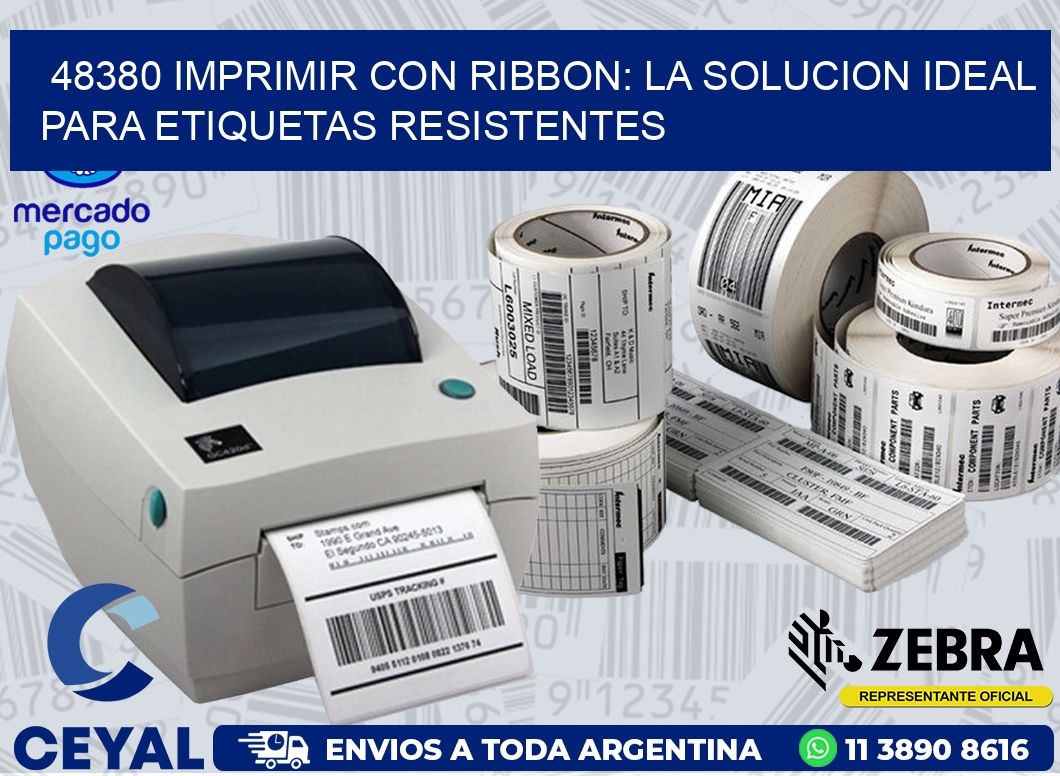 48380 IMPRIMIR CON RIBBON: LA SOLUCION IDEAL PARA ETIQUETAS RESISTENTES