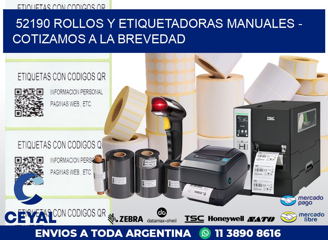 52190 ROLLOS Y ETIQUETADORAS MANUALES – COTIZAMOS A LA BREVEDAD