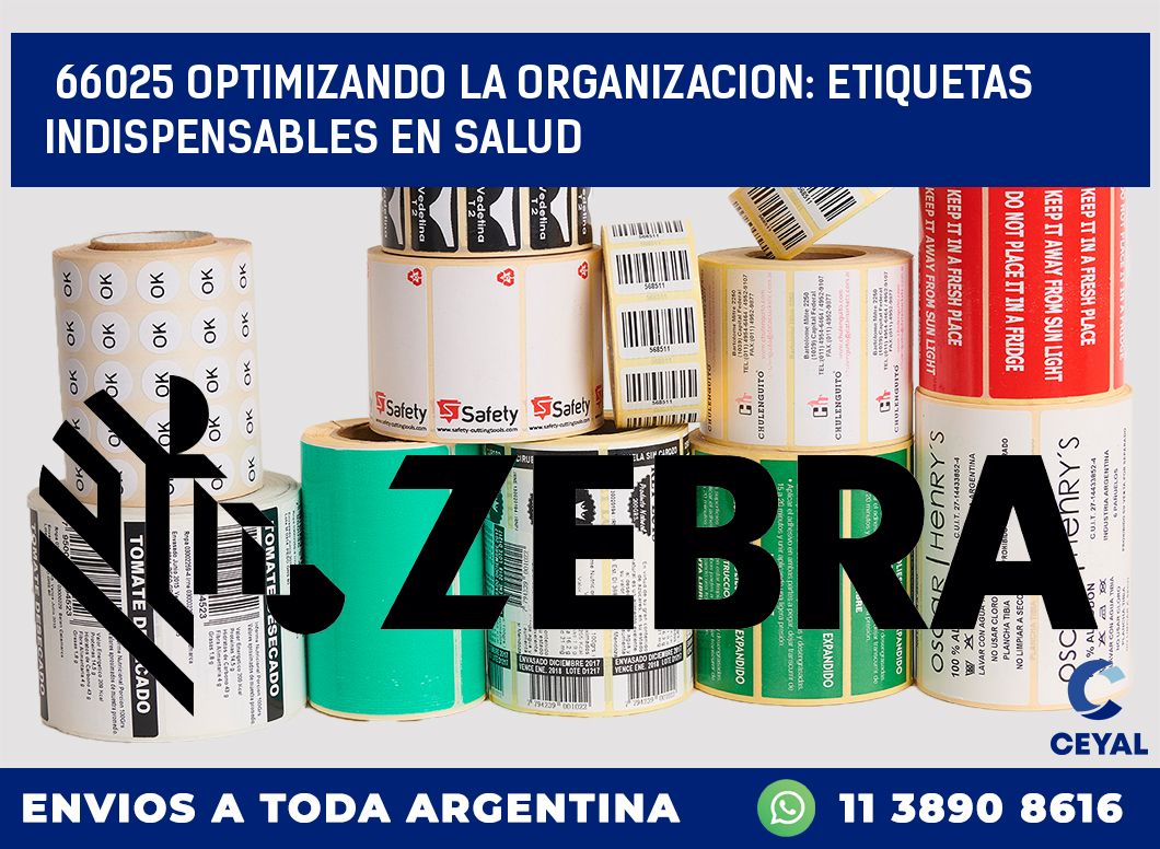 66025 OPTIMIZANDO LA ORGANIZACION: ETIQUETAS INDISPENSABLES EN SALUD