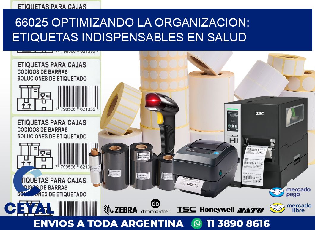 66025 OPTIMIZANDO LA ORGANIZACION: ETIQUETAS INDISPENSABLES EN SALUD