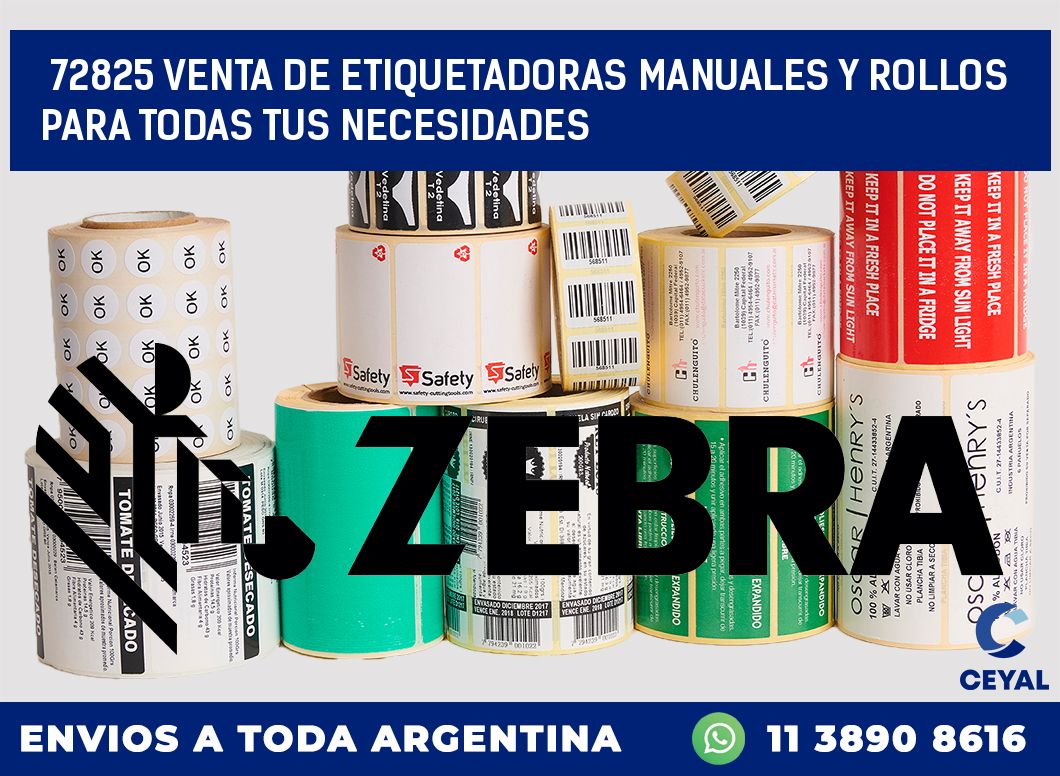 72825 VENTA DE ETIQUETADORAS MANUALES Y ROLLOS PARA TODAS TUS NECESIDADES