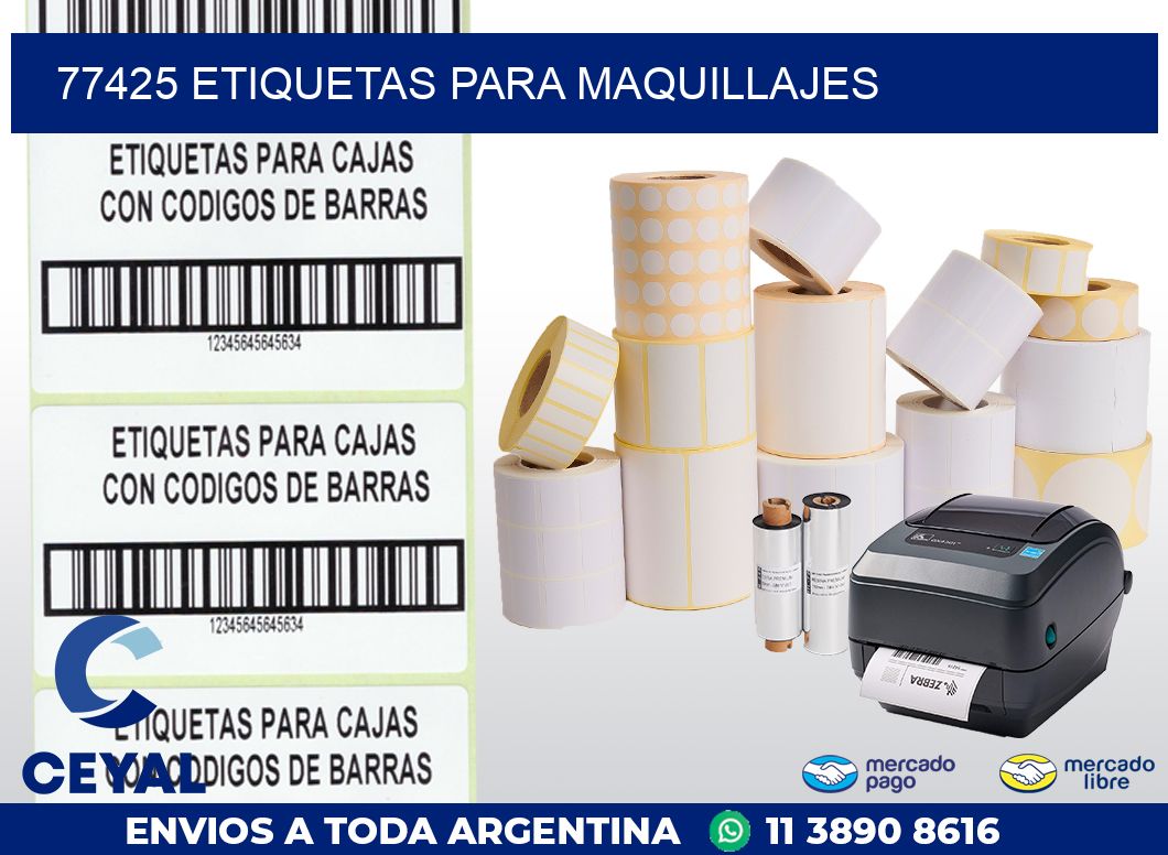 77425 ETIQUETAS PARA MAQUILLAJES