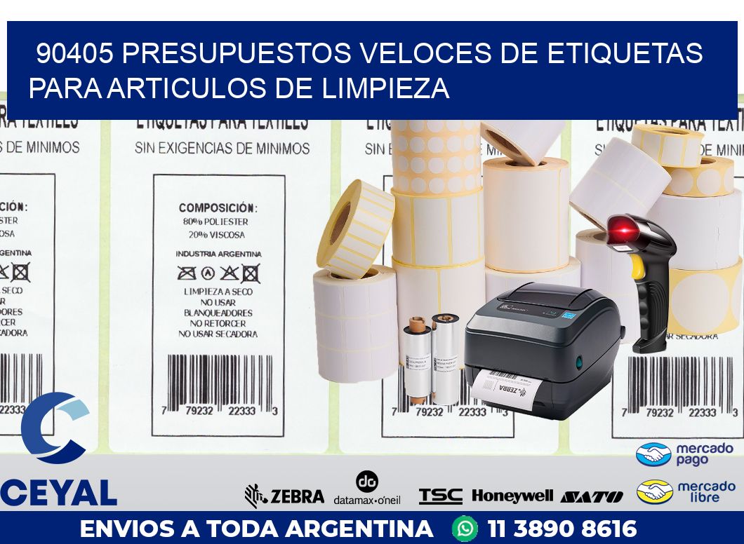 90405 PRESUPUESTOS VELOCES DE ETIQUETAS PARA ARTICULOS DE LIMPIEZA