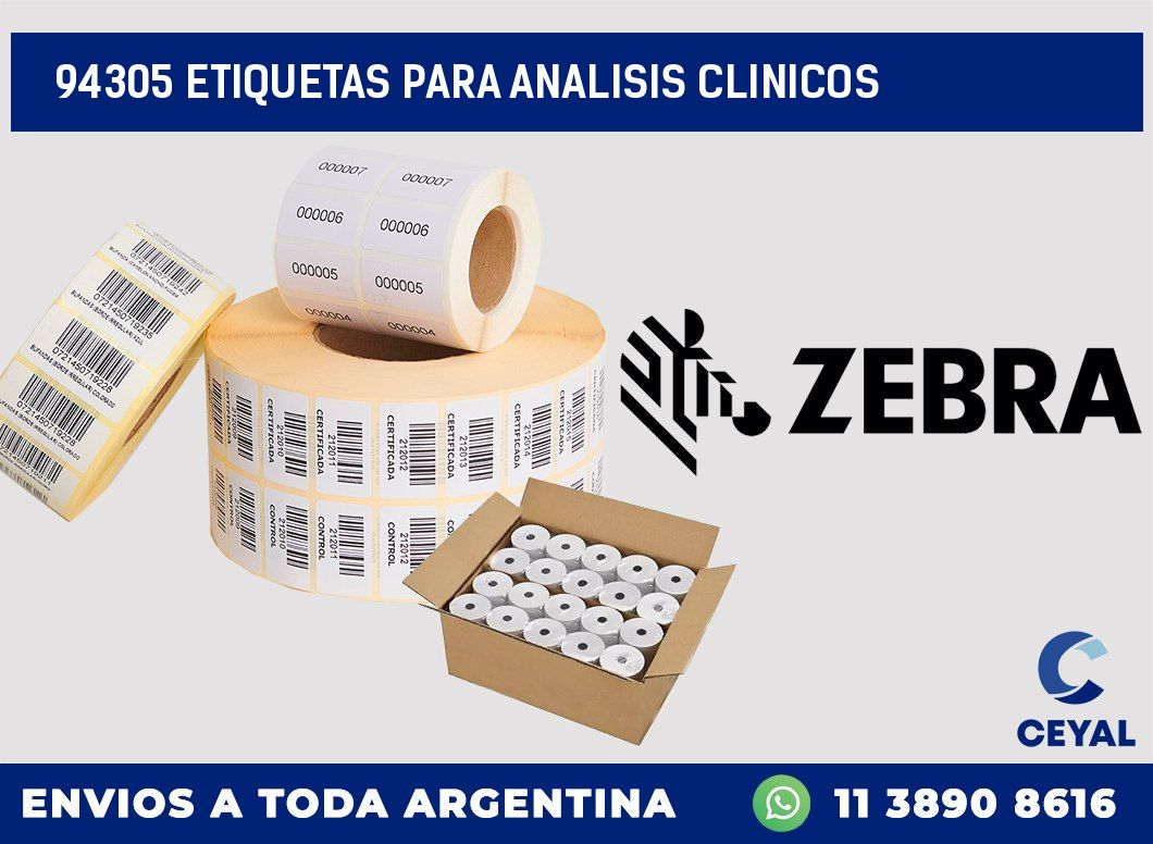 94305 ETIQUETAS PARA ANALISIS CLINICOS