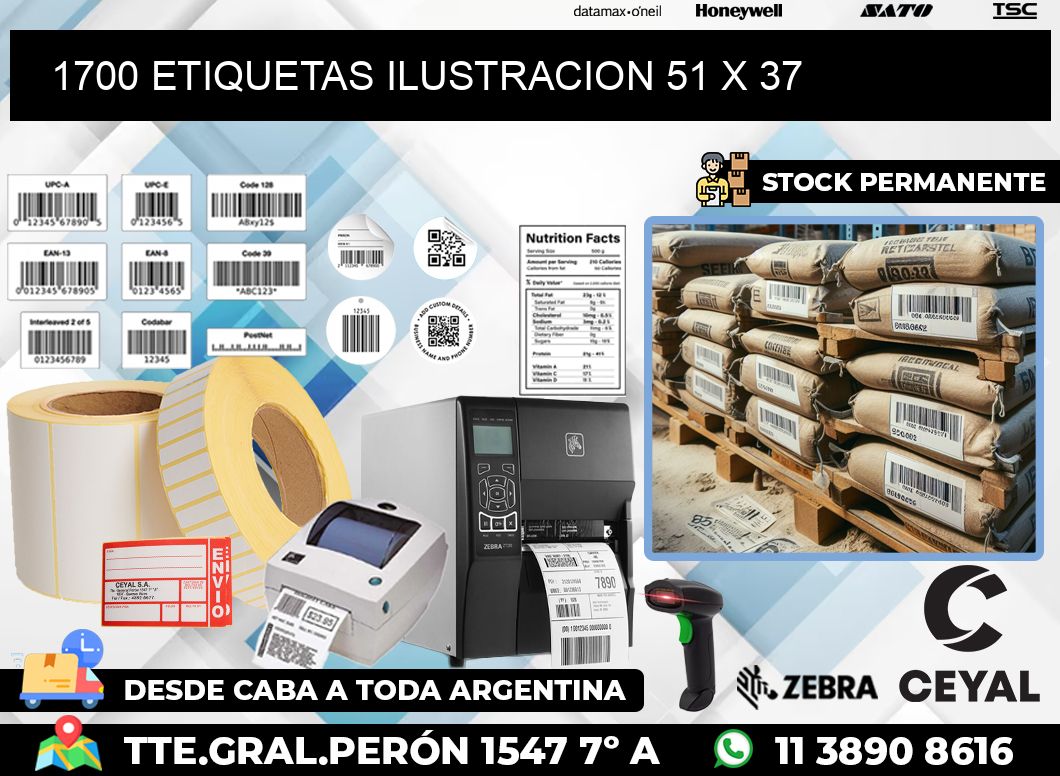 1700 ETIQUETAS ILUSTRACION 51 x 37