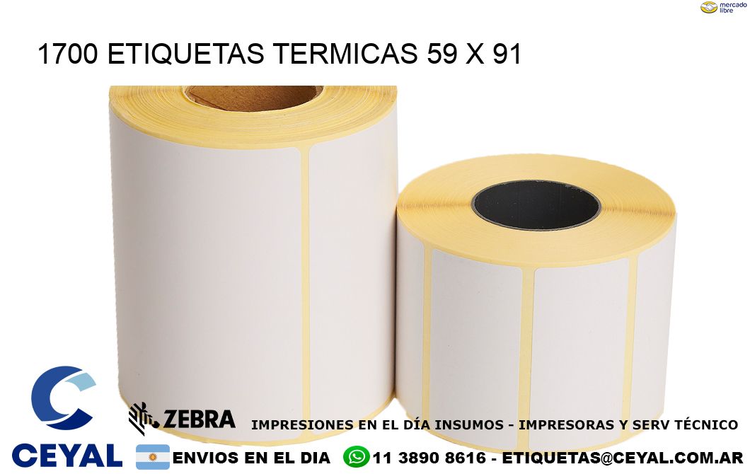 1700 ETIQUETAS TERMICAS 59 x 91